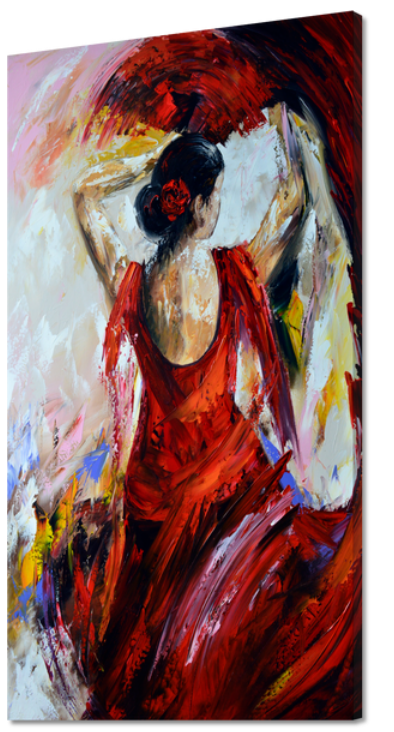 Gena - Flamenco | Giclée op canvas
