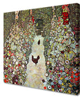 Gustav Klimt - Garden Path with Chickens | Giclée op canvas