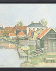 Jopie Huisman - Vissershuisjes in Workum 1993 | Giclée op canvas