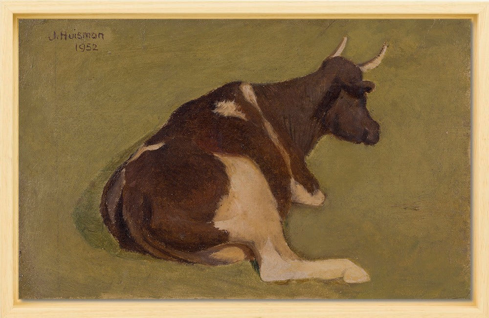 Jopie Huisman - Liggende koe | Giclée op canvas