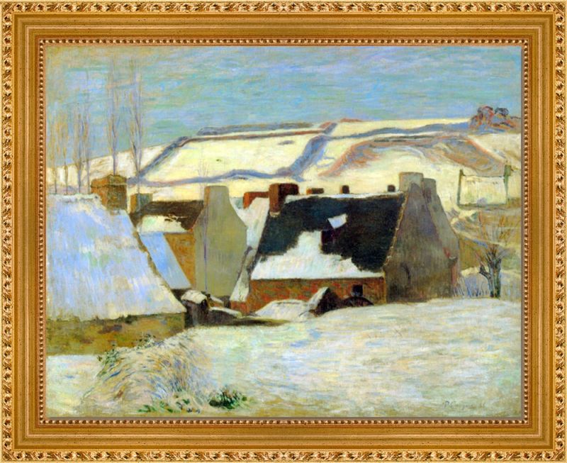 Paul Gauguin - Breton village in snow | Giclée op canvas