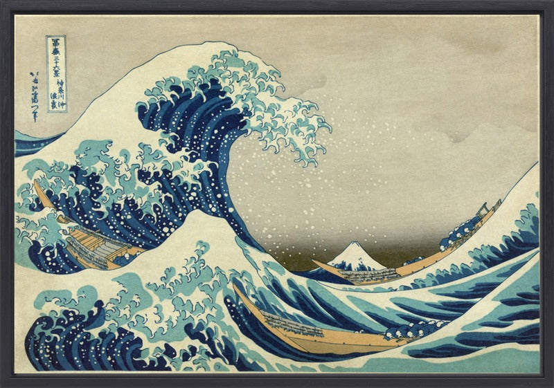 Katsushika Hokusai - De grote golf bij Kanagawa | Giclée op canvas