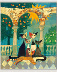 Rosina Wachtmeister - Famiglia di gatti | Giclée op canvas