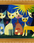 Rosina Wachtmeister - Five cats | Giclée op canvas