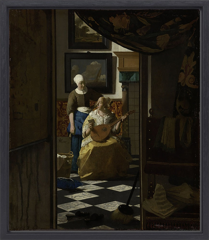 Johannes Vermeer - De liefdesbrief | Giclée op canvas