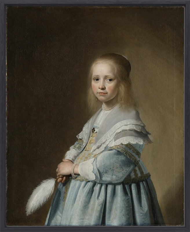 Johannes Cornelisz. Verspronck - Portret van een meisje in het blauw | Giclée op canvas