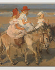 Isaac Israels - Ezeltje rijden langs het strand | Giclée op canvas