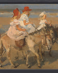 Isaac Israels - Ezeltje rijden langs het strand | Giclée op canvas