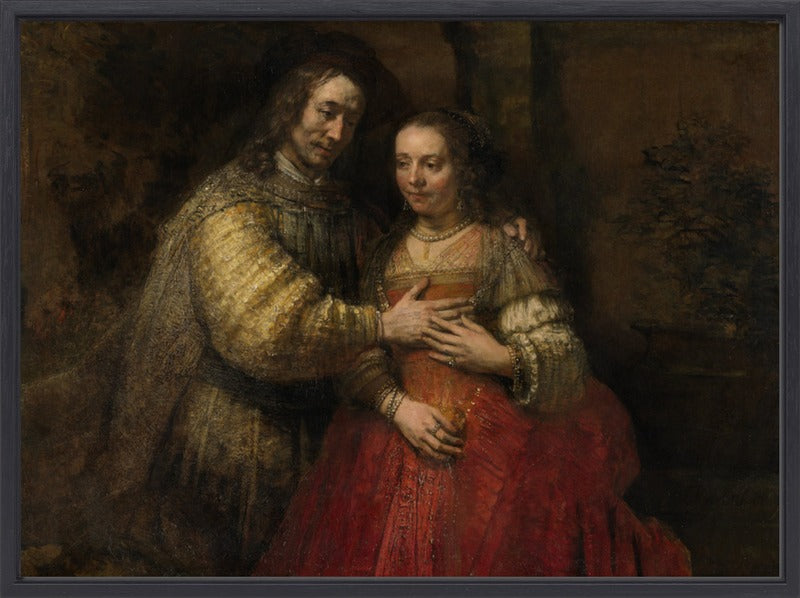 Rembrandt Harmensz. van Rijn - Portret van een paar als Isaak en Rebekka, bekend als &quot;De Joodse bruid&quot; | Giclée op canvas