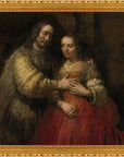 Rembrandt Harmensz. van Rijn - Portret van een paar als Isaak en Rebekka, bekend als "De Joodse bruid" | Giclée op canvas