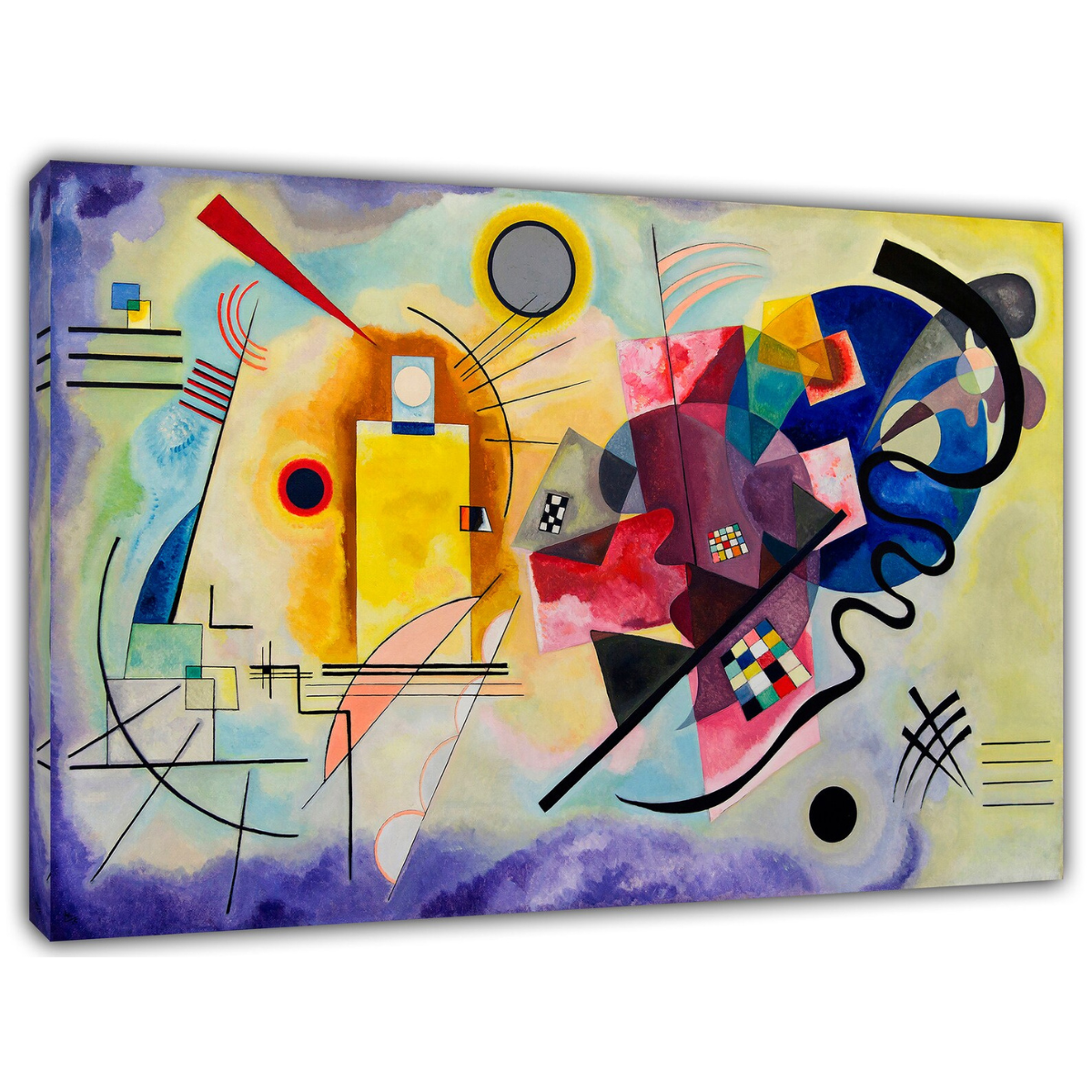 Wassily Kandinsky - Yellow-Red-Blue | Giclée op canvas