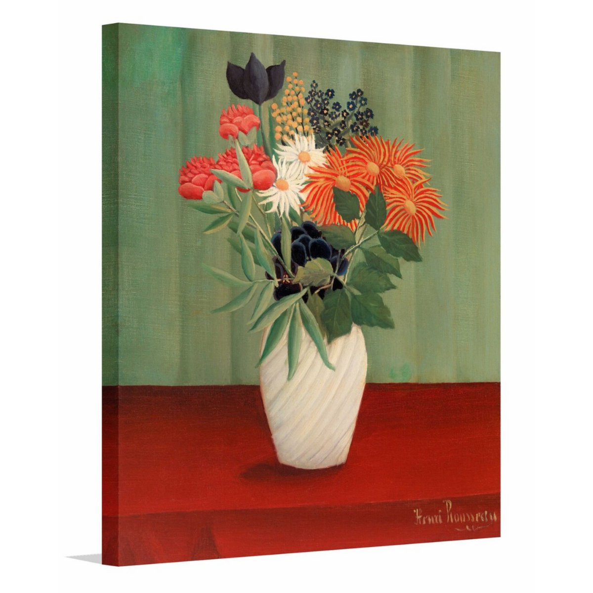 Henri Rousseau - Bouquet of Flowers with China Asters and Tokyos | Giclée op canvas