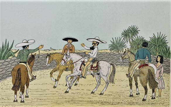 Vincent Haddelsey - Mexican horses | Litho