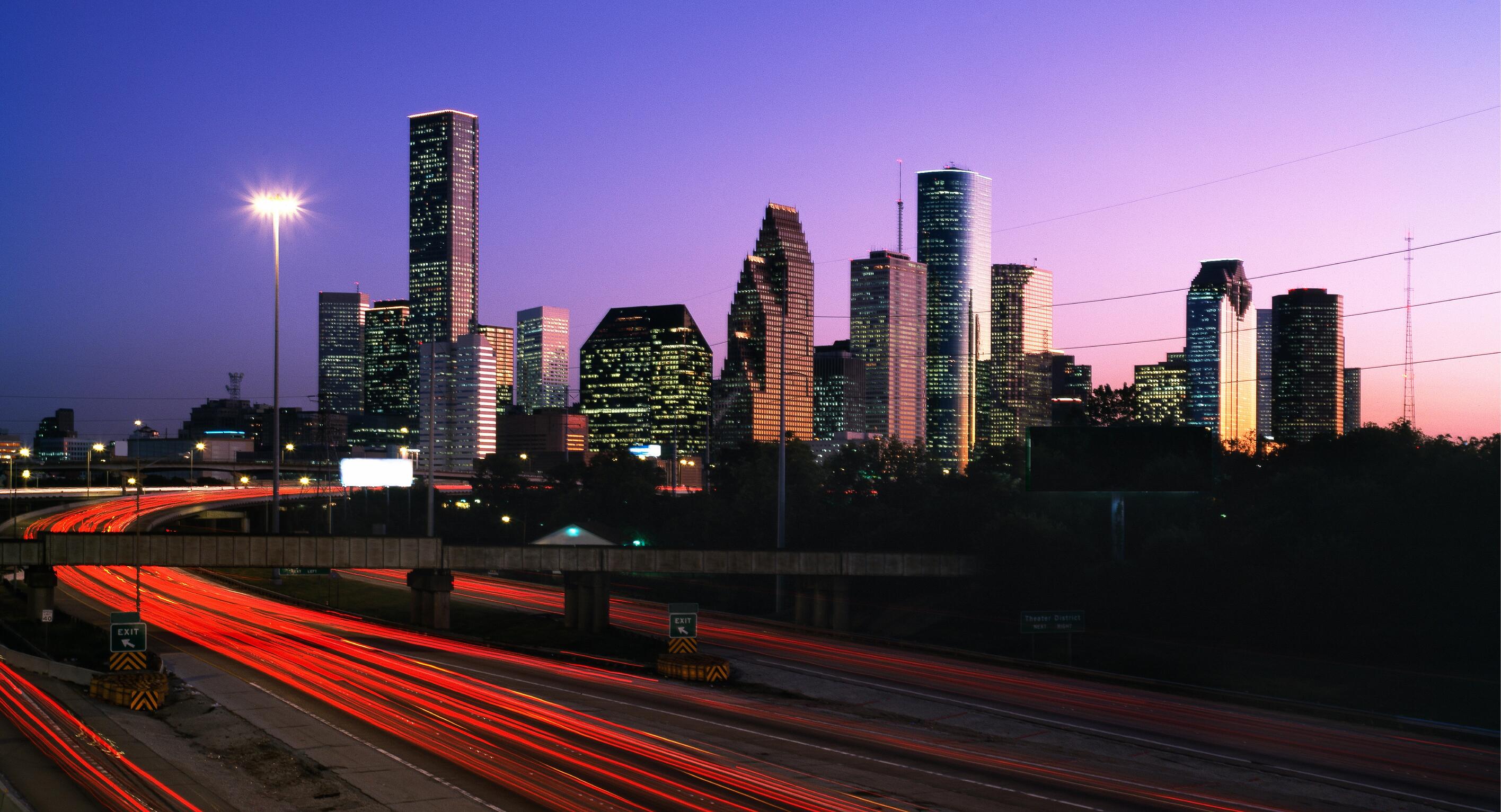 Houston Skyline | Giclée op canvas