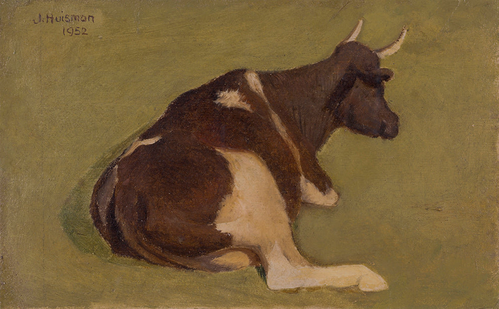 Jopie Huisman - Liggende koe | Giclée op canvas