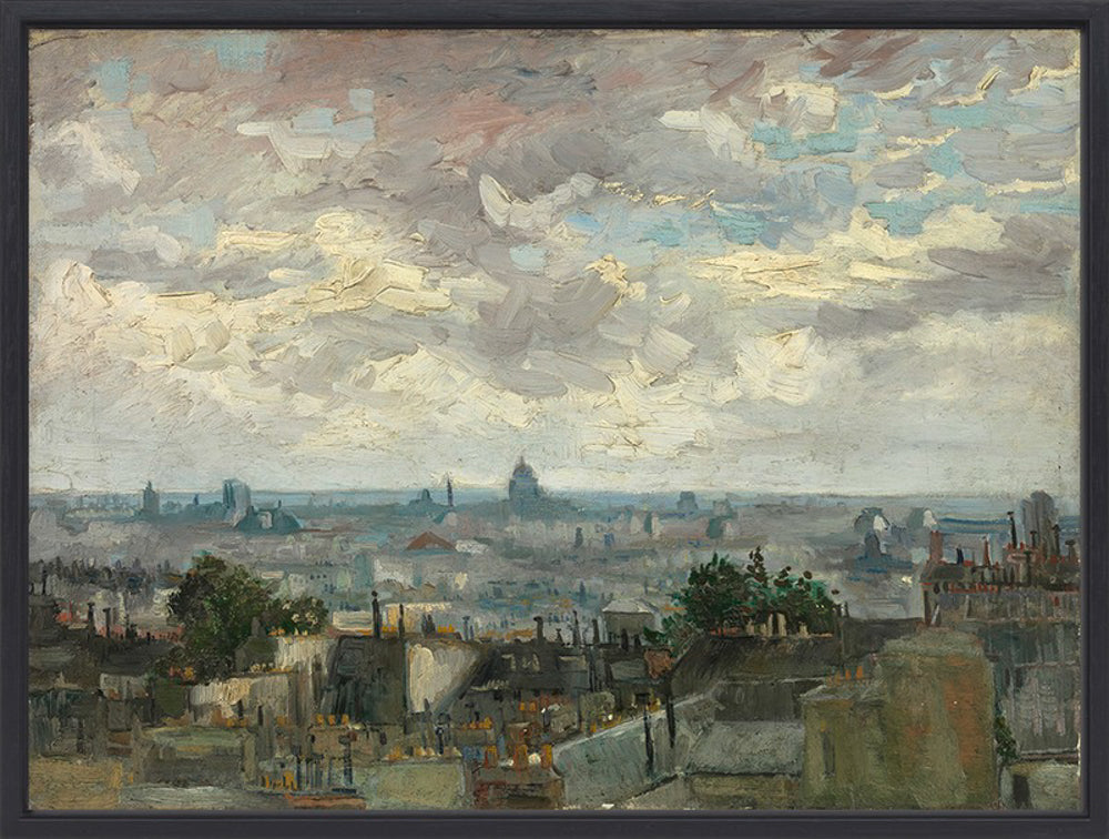 Vincent van Gogh - Gezicht op Parijs | Giclée op canvas