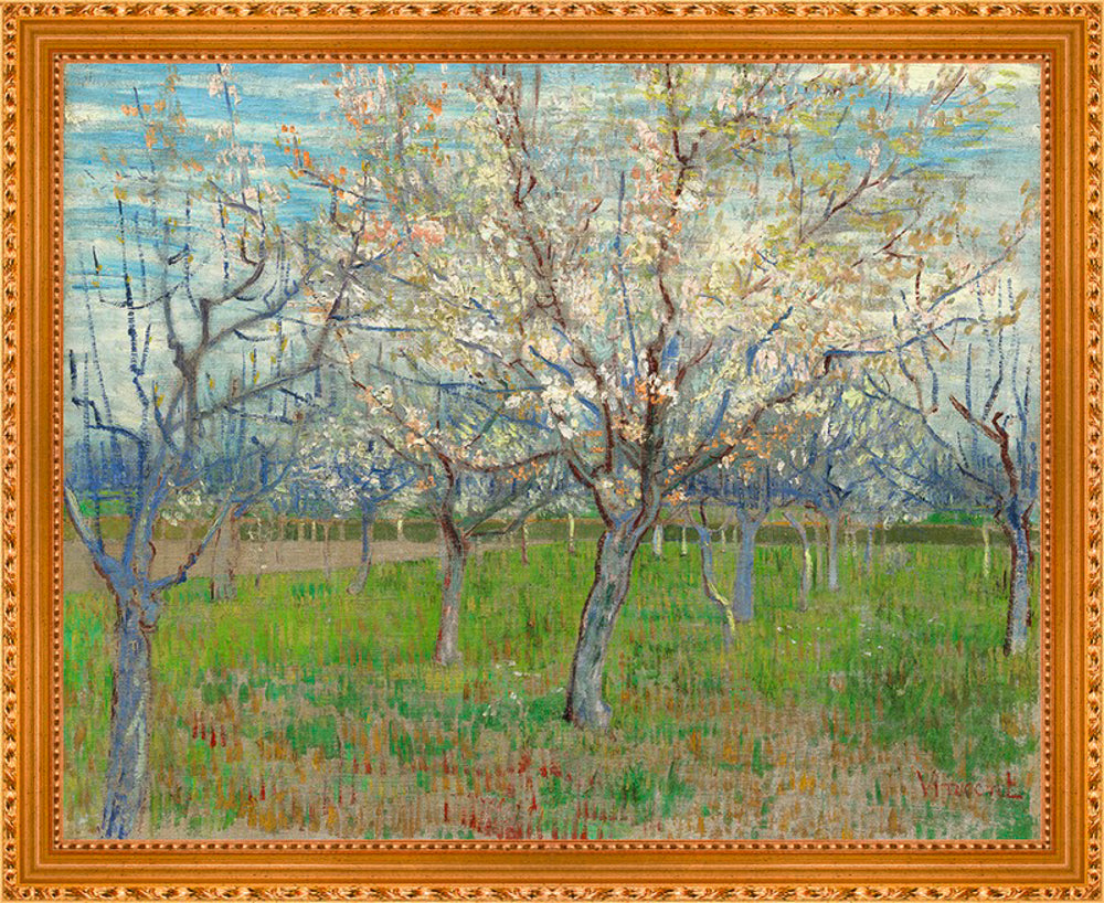 Vincent van Gogh - De roze boomgaard | Giclée op canvas
