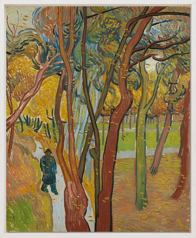 Vincent van Gogh - Tuin van de inrichting Saint-Paul (Het vallen van de bladeren) | Giclée op canvas