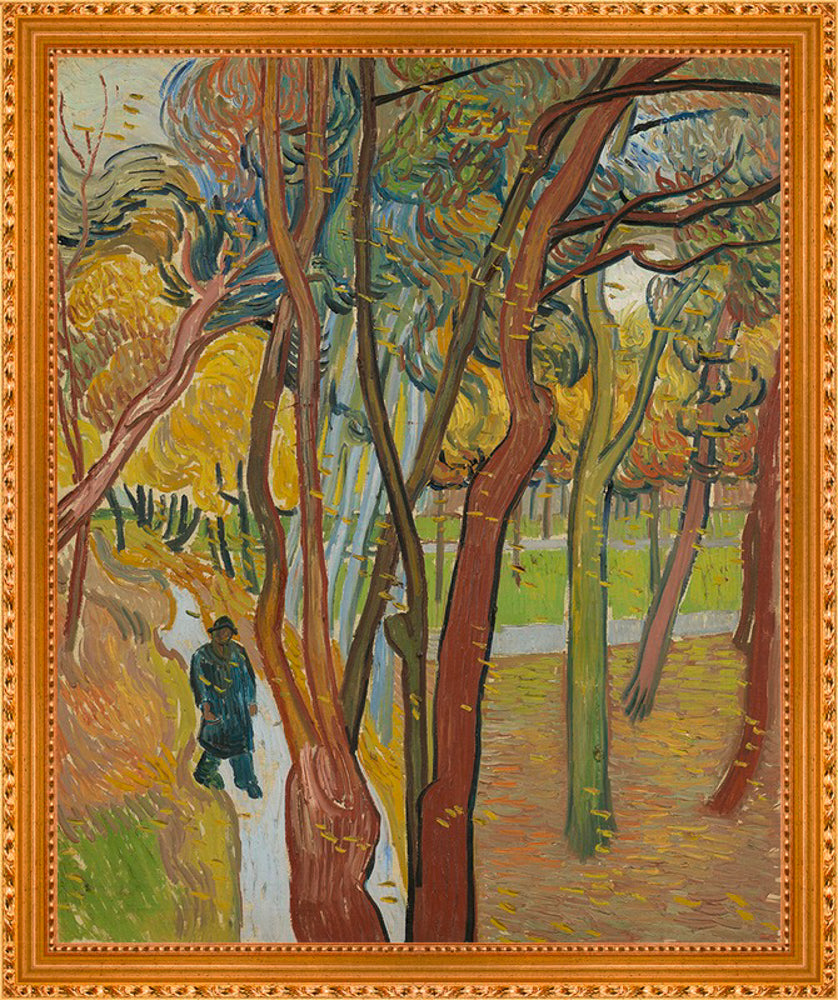 Vincent van Gogh - Tuin van de inrichting Saint-Paul (Het vallen van de bladeren) | Giclée op canvas
