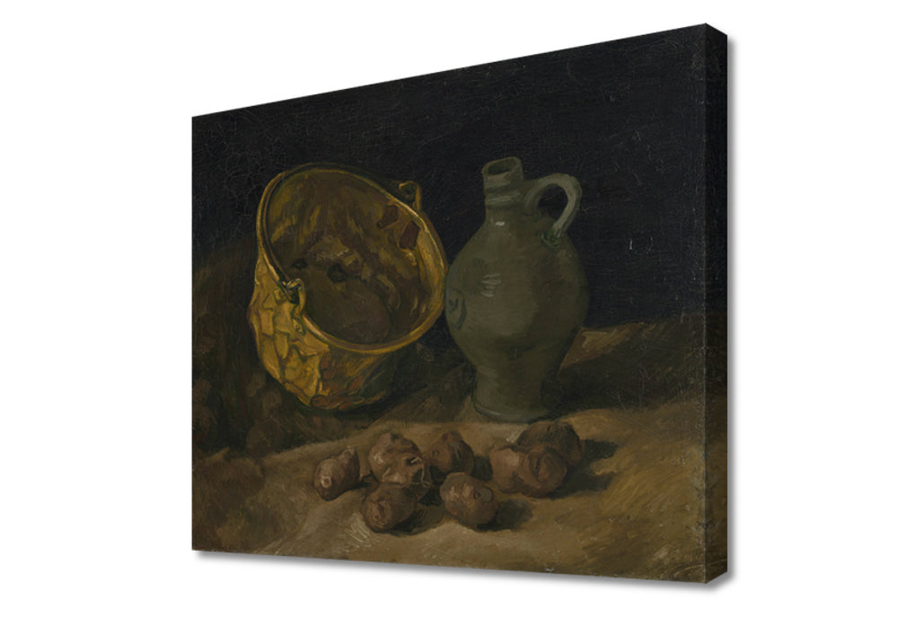 Vincent van Gogh - Stilleven met koperen ketel en kruik | Giclée op canvas