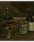 Vincent van Gogh - Stilleven met flessen en aardewerk | Giclée op canvas