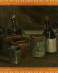 Vincent van Gogh - Stilleven met flessen en aardewerk | Giclée op canvas