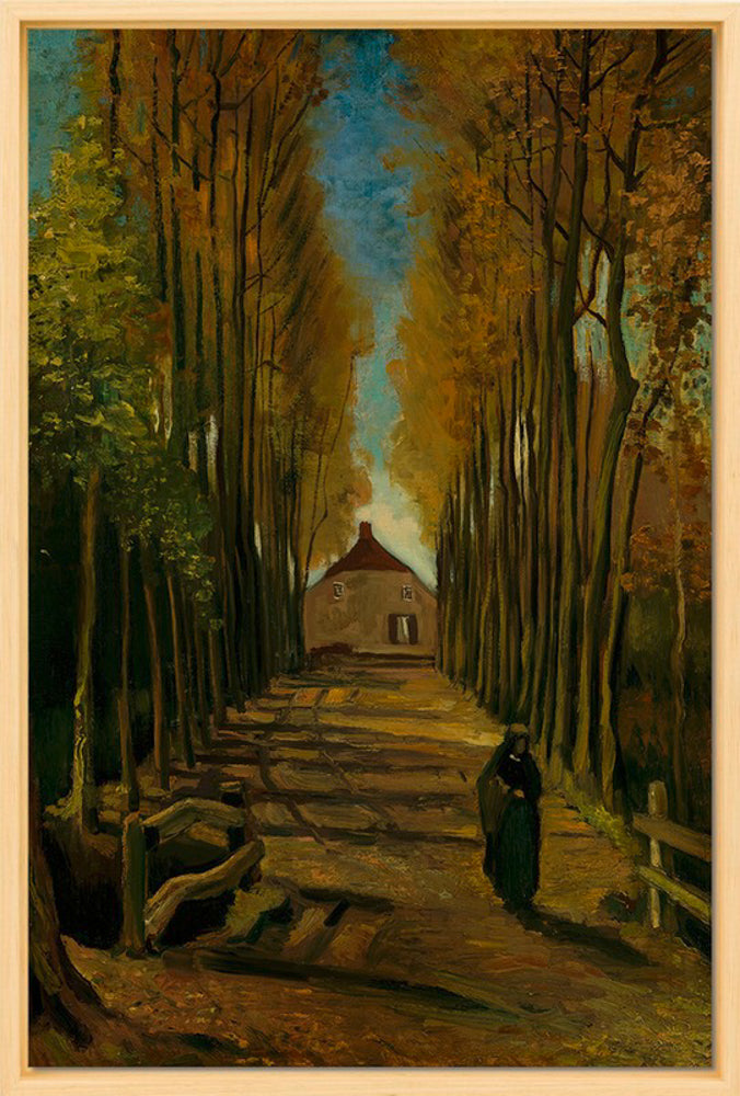 Vincent van Gogh - Populierenlaan in de herfst | Giclée op canvas