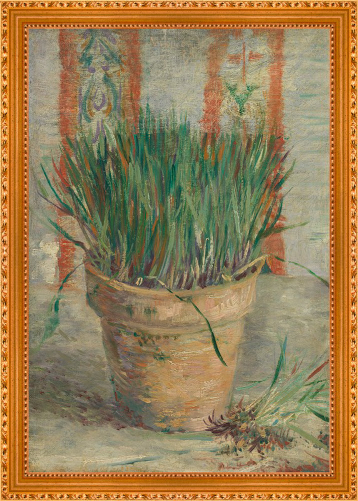 Vincent van Gogh - Bloempot met Chinese bieslook | Giclée op canvas